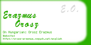 erazmus orosz business card